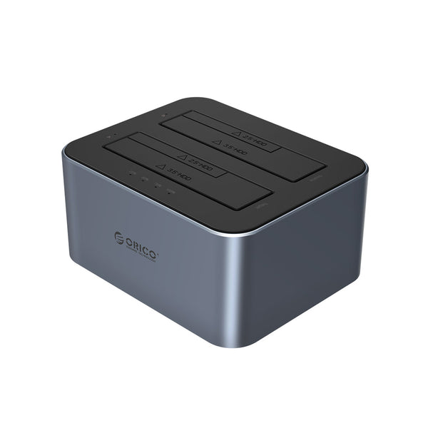 Docking Station con clonadora de Disco 2 Bahias 2.5/3.5 ORICO-6626C3-C-V1-US-GY