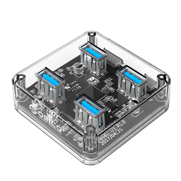 Hub USB, 4 USB 3.0 , (Input Tipo D 5v) ORICO-MH4UC (Cubo)