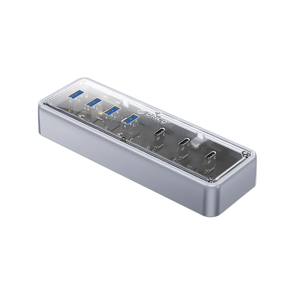 Hub USB 7 en 1, Multifunciones ORICO-OMF-7P-US-GY-EP